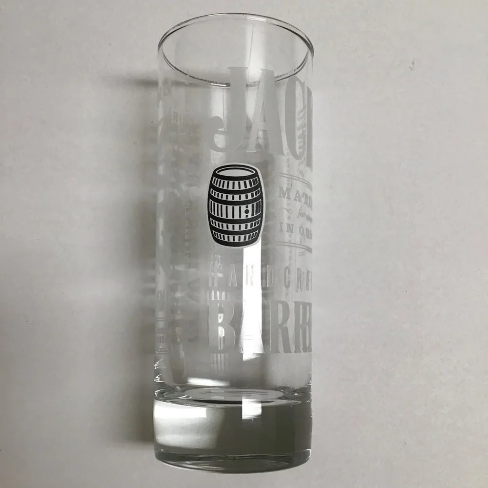 Jack Daniels Whiskey 4 Highball Tumbler Glasses Tall Boy 10 oz Old No. 7 Bar USA